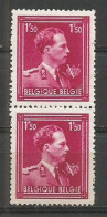 SOLDES - 1944 - COB N° 691 - ** (MNH) - Paire Verticale - Impression BERINGEN Au Dos ??? - RRR - Unused Stamps