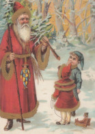 BABBO NATALE Buon Anno Natale Vintage Cartolina CPSM #PAW676.IT - Santa Claus