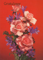 FLORES Vintage Tarjeta Postal CPSM #PAR909.ES - Flowers