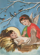 ÁNGEL NAVIDAD Vintage Tarjeta Postal CPSM #PAH812.ES - Angels