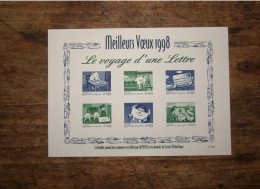 Meilleurs Voeux 1998 : Le Voyage D'une Lettre (feuillet) - Nieuwjaar