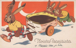 OSTERN KANINCHEN Vintage Ansichtskarte Postkarte CPA #PKE300.DE - Ostern