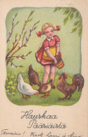 OSTERN KINDER EI Vintage Ansichtskarte Postkarte CPA #PKE363.DE - Pasen