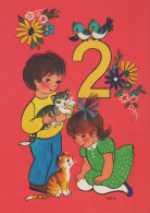 ALLES GUTE ZUM GEBURTSTAG 2 Jährige JUNGE KINDER Vintage Ansichtskarte Postkarte CPSM Unposted #PBU104.DE - Verjaardag