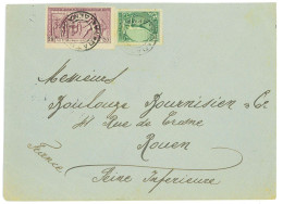 P3406 - GREECE . 1907, FROM PATRAS (MUTE CANCEL) TO ROUEN - Summer 1896: Athens