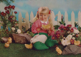 OSTERN KINDER EI Vintage Ansichtskarte Postkarte CPSM #PBO348.DE - Ostern