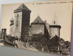 74 Annecy Chateau Des Ducs De Genevois 4 Tours Carrees -dos Vert -ed LL 19 - Annecy