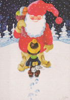 WEIHNACHTSMANN SANTA CLAUS Neujahr Weihnachten Vintage Ansichtskarte Postkarte CPSM #PBL300.DE - Santa Claus