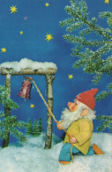 PÈRE NOËL NOËL Fêtes Voeux Vintage Carte Postale CPSMPF #PAJ456.FR - Santa Claus