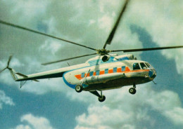 AVIATION CIVILE / 1968 - HÉLICOPTÈRE MIL MI-8 En VOL / PASSENGER HELICOPTER In FLIGHT - AEROFLOT - U.S.S.R. (an767) - Elicotteri