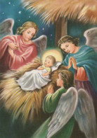 ÁNGEL Navidad Niño JESÚS Vintage Tarjeta Postal CPSM #PBP350.ES - Angels