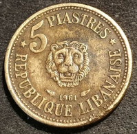 LIBAN - LEBANON - 5 PIASTRES 1961 - KM 21 - Líbano