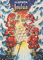 Feliz Año Navidad GNOMO Vintage Tarjeta Postal CPSM #PBL760.ES - Neujahr