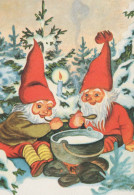 Feliz Año Navidad GNOMO Vintage Tarjeta Postal CPSM #PBB507.ES - Neujahr