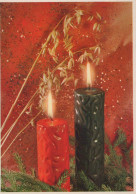 Feliz Año Navidad VELA Vintage Tarjeta Postal CPSM #PAZ288.ES - Neujahr