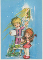 Feliz Año Navidad NIÑOS Vintage Tarjeta Postal CPSM #PAY888.ES - Neujahr