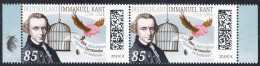 !a! GERMANY 2024 Mi. 3824 MNH Horiz.PAIR W/ Right&left Margins (a) - Immanuel Kant - Unused Stamps