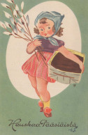 PÂQUES ENFANTS Vintage Carte Postale CPA #PKE299.FR - Ostern