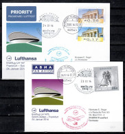 2014 Frankfurt - Sotchi - Frankfurt  Lufthansa First Flight, Erstflug, Premier Vol ( 1 Card + 1 Letter ) - Otros (Aire)