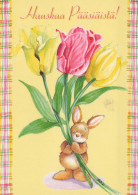 PÂQUES LAPIN Vintage Carte Postale CPSM #PBO412.FR - Easter