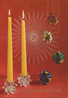 Bonne Année Noël BOUGIE Vintage Carte Postale CPSM #PAZ229.FR - New Year