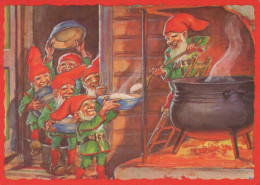 Bonne Année Noël GNOME Vintage Carte Postale CPSM #PAY567.FR - New Year