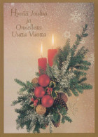 Bonne Année Noël BOUGIE Vintage Carte Postale CPSM #PAZ531.FR - New Year