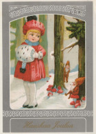 Bonne Année Noël ENFANTS Vintage Carte Postale CPSM #PAY699.FR - New Year