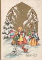 Bonne Année Noël ENFANTS Vintage Carte Postale CPSM #PAW990.FR - New Year