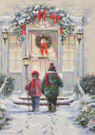 Bonne Année Noël ENFANTS Vintage Carte Postale CPSM #PAW543.FR - New Year