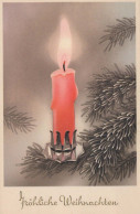 Happy New Year Christmas CANDLE Vintage Postcard CPSMPF #PKG154.GB - Nieuwjaar