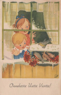 Happy New Year Christmas CHILDREN Vintage Postcard CPSMPF #PKD779.GB - Nieuwjaar