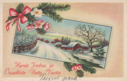 Happy New Year Christmas Vintage Postcard CPSMPF #PKD162.GB - Nieuwjaar