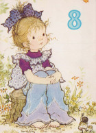 HAPPY BIRTHDAY 8 Year Old GIRL CHILDREN Vintage Postal CPSM #PBT980.GB - Birthday