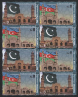 Pakistan : Pakistan-Azerbaijan 60th Anniversary Of Diplomatic Relation Joint Issue  " Block Of Four " - Pakistán