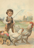EASTER CHILDREN EGG Vintage Postcard CPSM #PBO282.GB - Easter