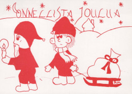 Happy New Year Christmas GNOME Vintage Postcard CPSM #PBA910.GB - Nouvel An