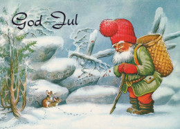 Happy New Year Christmas GNOME Vintage Postcard CPSM #PBA725.GB - Nouvel An