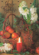 Happy New Year Christmas CANDLE Vintage Postcard CPSM #PAZ981.GB - Nouvel An