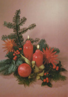 Happy New Year Christmas CANDLE Vintage Postcard CPSM #PAZ468.GB - Nieuwjaar