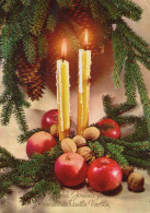 Happy New Year Christmas CANDLE Vintage Postcard CPSM #PAZ227.GB - Nieuwjaar