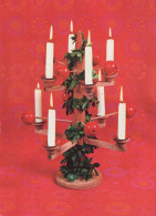 Happy New Year Christmas CANDLE Vintage Postcard CPSM #PAW112.GB - Nouvel An