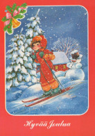 Happy New Year Christmas CHILDREN Vintage Postcard CPSM #PAW671.GB - Nouvel An