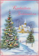 Happy New Year Christmas CHURCH Vintage Postcard CPSM #PAY428.GB - Nieuwjaar