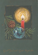 Happy New Year Christmas CANDLE Vintage Postcard CPSM #PAV384.GB - Nouvel An