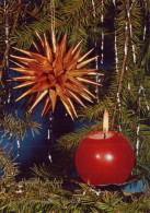 Happy New Year Christmas CANDLE Vintage Postcard CPSM #PAV445.GB - Nieuwjaar
