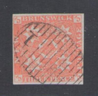 1851-60 New Brunswick, 3d. Dull Red, Stanley Gibbons N. 2, Usato - Autres & Non Classés