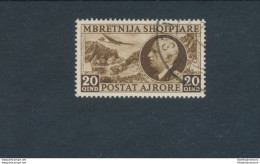 1939 ALBANIA, Occupazione Italiana, Effige Di Vittorio Emanuele III E Paesaggio, Usato - Otros & Sin Clasificación