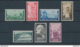 1940 ALBANIA Occupazione Italiana, Posta Aerea - Serie Ordinaria N. 5/11, MNH** - Andere & Zonder Classificatie