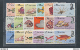 1969 MAURITIUS - Pesci , Serie Di 18 Valori, SG 382/399 - MNH** - Fische